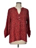 Notations Red 3/4 Sleeve Blouse Size L - photo 1
