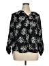 Simply Vera Vera Wang 100% Polyester Floral Black 3/4 Sleeve Blouse Size XL - photo 1