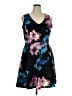 Jennifer Lopez Print Black Cocktail Dress Size XL - photo 1