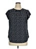 Monday Fun Black Short Sleeve Blouse Size XL - photo 1