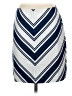 Talbots Chevron-herringbone Blue Casual Skirt Size 2 Petite - photo 1