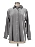Soft Surroundings Metallic Gray Long Sleeve Blouse Size M (petite) - photo 1