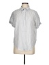 Levi's Stripes Silver Short Sleeve Button-Down Shirt Size M - photo 1