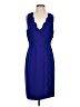 J.Crew 100% Polyester Solid Blue Cocktail Dress Size 4 - photo 1