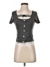 Romwe Gray Short Sleeve Top Size XS - photo 1