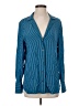 Equipment 100% Viscose Stripes Blue Long Sleeve Button-Down Shirt Size S - photo 1