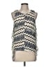 Ella Moss Chevron-herringbone Blue Sweater Vest Size M - photo 1