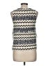 Ella Moss Chevron-herringbone Blue Sweater Vest Size M - photo 2