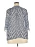 Ann Taylor 100% Polyester Blue 3/4 Sleeve Blouse Size XXL - photo 2