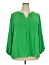 T Tahari 100% Polyester Green 3/4 Sleeve Blouse Size 2X - photo 1