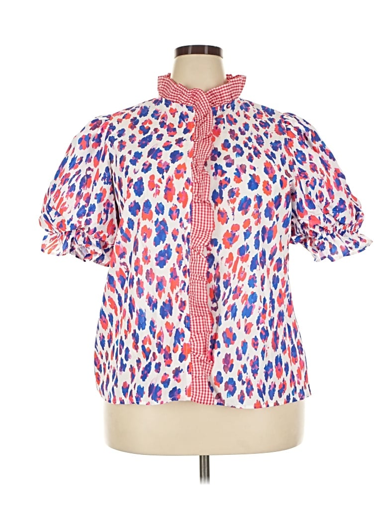 Pre-owned Assorted Brands Short Sleeve Blouse In Pink