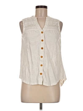 For Cynthia Sleeveless Button Down Shirt