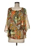 W by Worth 100% Polyester Green 3/4 Sleeve Blouse Size M - photo 1
