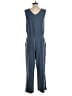 Garnet Hill Solid Blue Jumpsuit Size M - photo 2