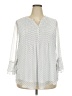 Charter Club 100% Polyester Polka Dots Silver 3/4 Sleeve Blouse Size XXL - photo 1