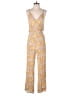 Timing 100% Rayon Print Yellow Jumpsuit Size M - photo 1