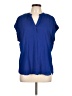 Cynthia Steffe 100% Polyester Blue Short Sleeve Blouse Size L - photo 1