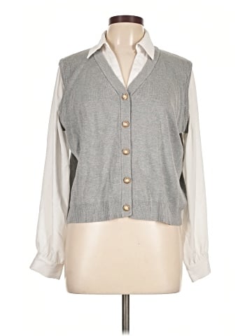Adrianna Papell Sleeveless Button-Down Shirt (view 1)