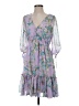 Taylor 100% Polyester Floral Purple Cocktail Dress Size 4 - photo 1
