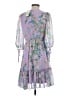 Taylor 100% Polyester Floral Purple Cocktail Dress Size 4 - photo 2