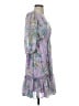 Taylor 100% Polyester Floral Purple Cocktail Dress Size 4 - photo 4
