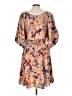 Easel 100% Rayon Print Tan Casual Dress Size L - photo 2