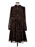 J.Crew 100% Polyester Animal Print Brown Casual Dress Size S (tall) - photo 1