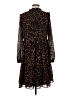 J.Crew 100% Polyester Animal Print Brown Casual Dress Size S (tall) - photo 2