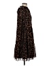 J.Crew 100% Polyester Animal Print Brown Casual Dress Size S (tall) - photo 4