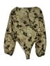 Zara Camo Gold Long Sleeve Blouse Size S - photo 2