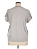 Ann Taylor 100% Polyester Silver Short Sleeve Blouse Size XL - photo 2