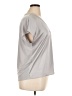 Ann Taylor 100% Polyester Silver Short Sleeve Blouse Size XL - photo 4