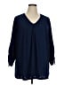 Catherines Blue 3/4 Sleeve Blouse Size 1X - photo 1