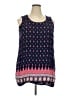 North Style 100% Rayon Blue Sleeveless Blouse Size 2X - photo 1