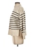 Zara Stripes Ivory Turtleneck Sweater Size S - photo 5