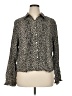 Live A Little Animal Print Black Long Sleeve Blouse Size XL - photo 1