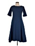 Mossaic Solid Blue Casual Dress Size 10 - photo 1