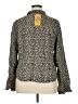 Live A Little Animal Print Black Long Sleeve Blouse Size XL - photo 2