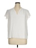 CeCe Ivory Short Sleeve Blouse Size XL - photo 1