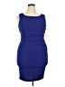 Bisou Bisou Solid Blue Cocktail Dress Size 16 - photo 1