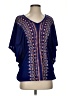 Absolutely Famous Blue Short Sleeve Blouse Size S - photo 1