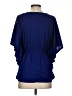 Absolutely Famous Blue Short Sleeve Blouse Size S - photo 2