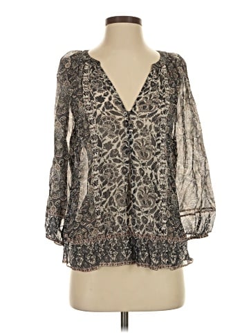 Joie Long Sleeve Silk Top (view 1)