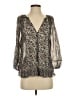 Joie 100% Silk Gray Long Sleeve Silk Top Size XXS - photo 1