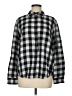 CALVIN KLEIN JEANS Checkered-gingham Gray Long Sleeve Blouse Size M - photo 1