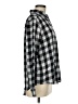 CALVIN KLEIN JEANS Checkered-gingham Gray Long Sleeve Blouse Size M - photo 4