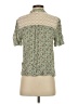 Everleigh 100% Rayon Floral Green Short Sleeve Blouse Size XS - photo 2