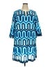 Lesley Evers Graphic Blue Casual Dress Size 2X - photo 1