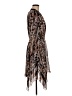 Reiss 100% Polyester Animal Print Brown Casual Dress Size 6 - photo 4