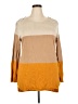 New York & Company Color Block Tan Pullover Sweater Size XXL - photo 1